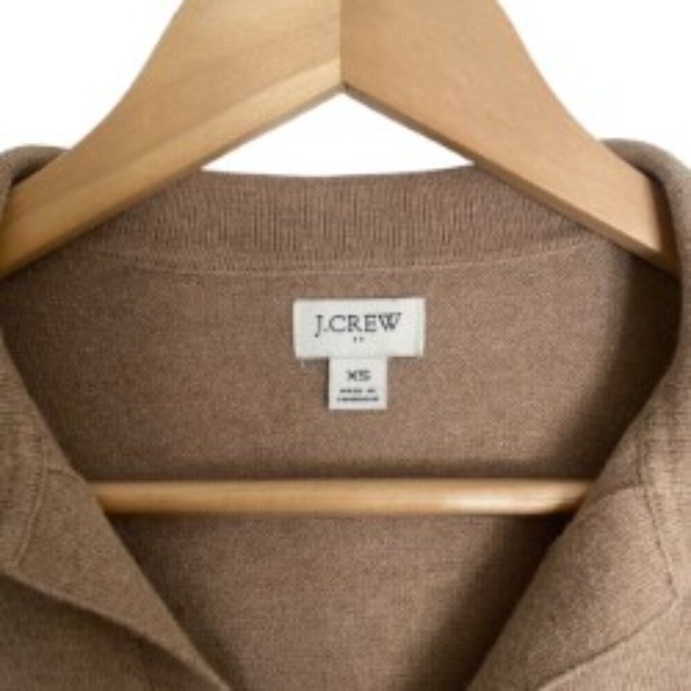 J. Crew Tan Cotton Polo Sweater XSmall - Picture 3 of 5